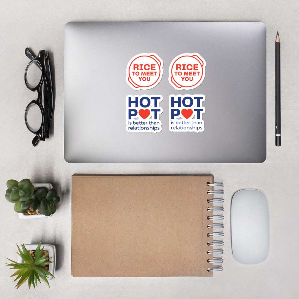 Rice To Meet You Stickers