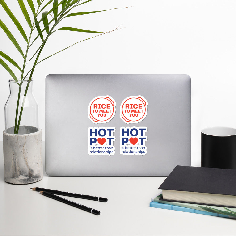 Rice To Meet You Stickers