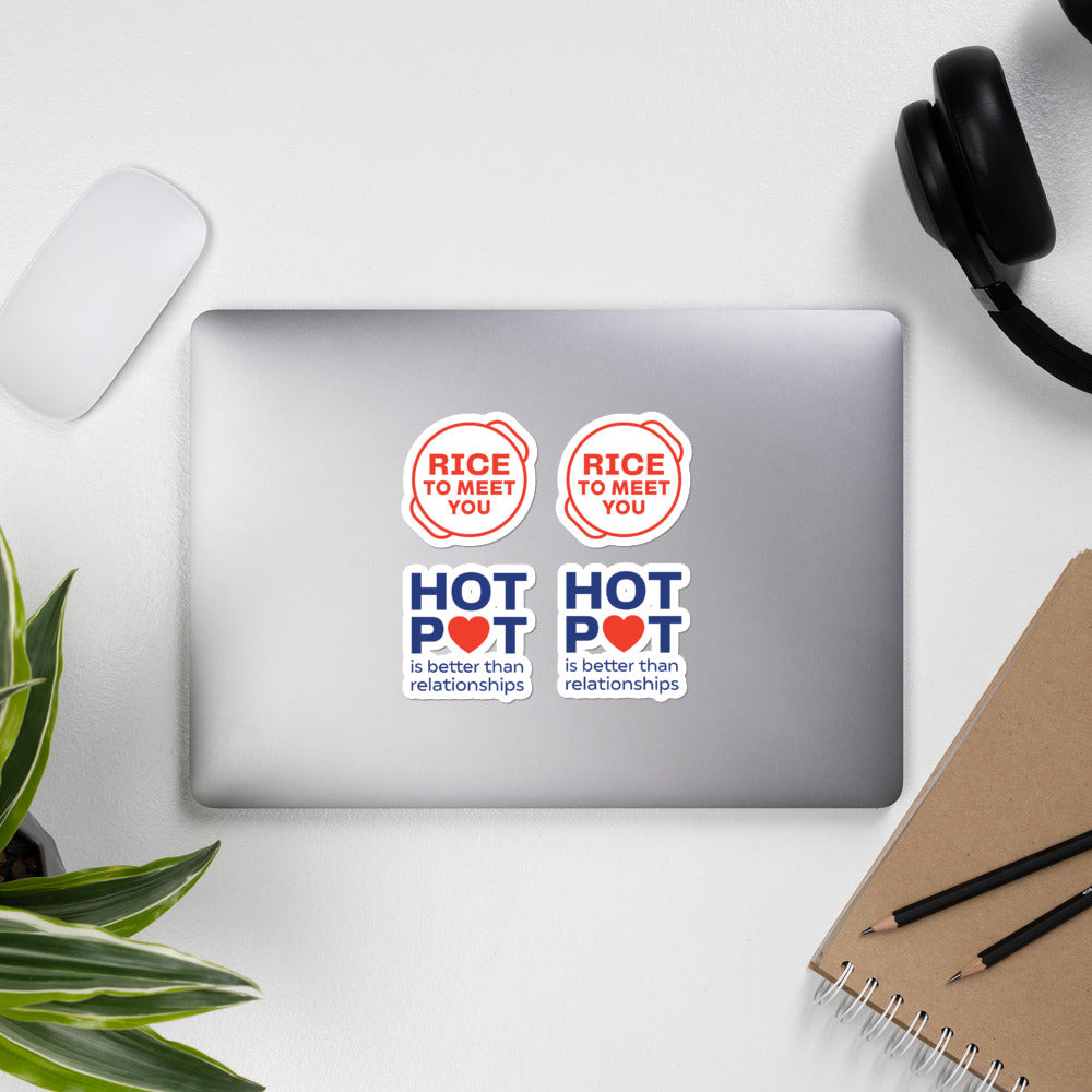 Rice To Meet You Stickers