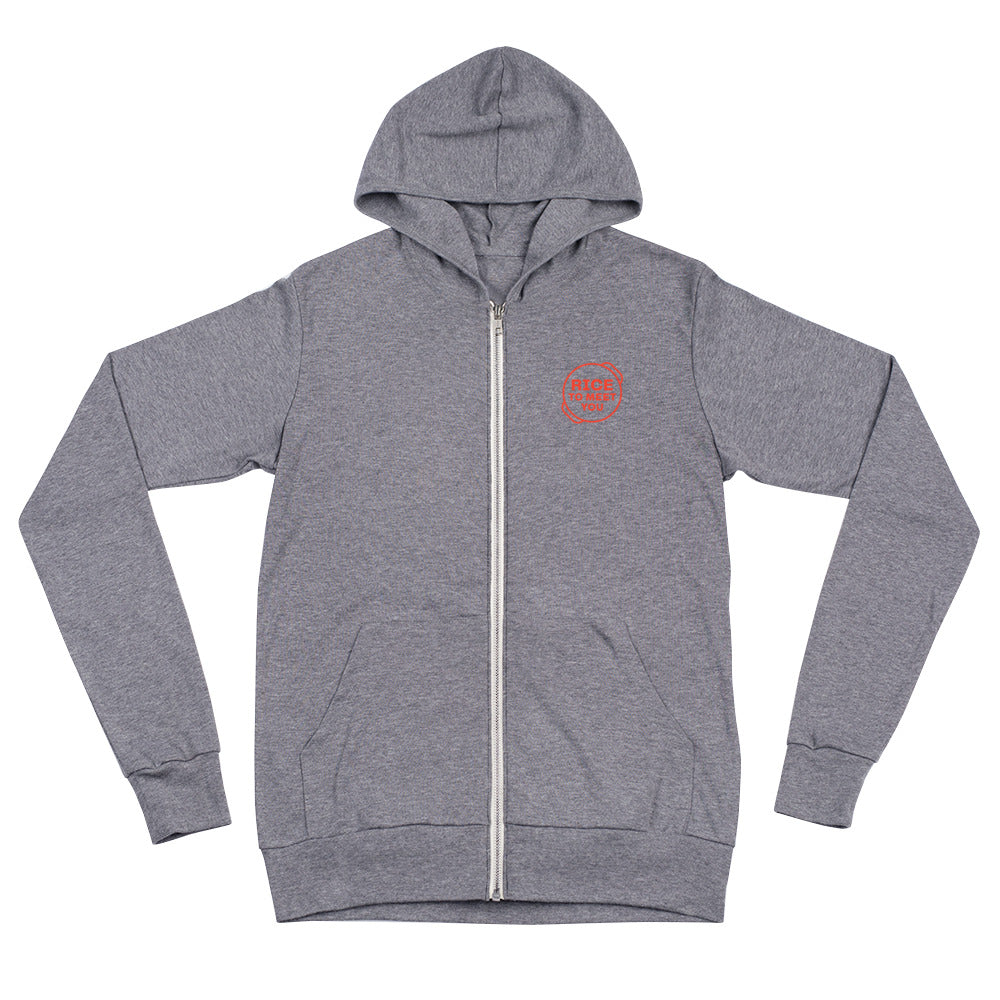 Rice To Meet You Zip Hoodie